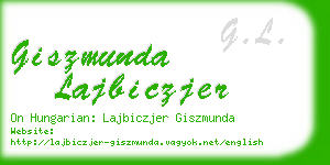 giszmunda lajbiczjer business card